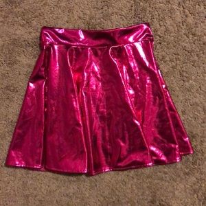 Metallic pink skirt